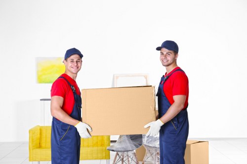 Packing and loading preparation for a Kingston Vale removal van