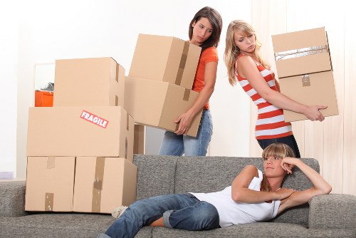 Packed household items and furniture ready for safe transport